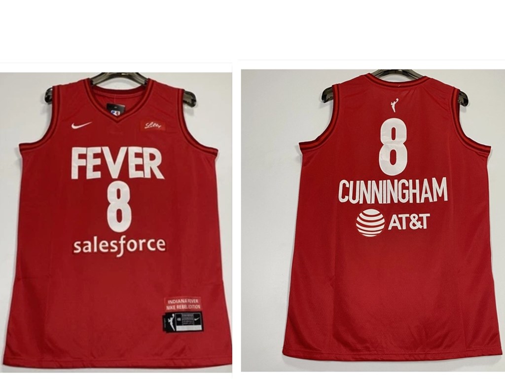 Men's Indiana Fever #8 Sophie Cunningham Red Edition Victory Stitched Jersey