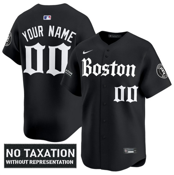 Men's Boston Red Sox ACTIVE PLAYER Custom Black 'Retro Newspaper Edition' Vapor Premier Limited Stitched Baseball Jersey