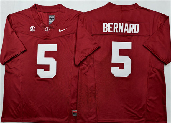 Men's Alabama Crimson Tide #5 Germie Bernard Red F.U.S.E Stitched Football Jersey