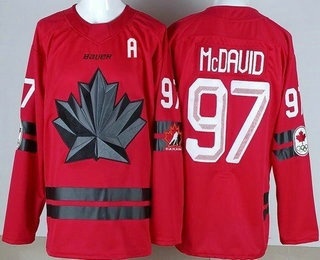 Youth Canada #97 Connor McDavid Red 2026 Olympics Authentic Jersey