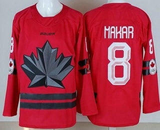 Youth Canada #8 Cale Makar Red 2026 Olympics Authentic Jersey