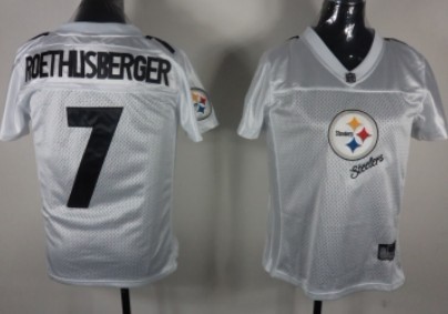 Pittsburgh Steelers #7 Ben Roethlisberger 2011 White Stitched Womens Jersey