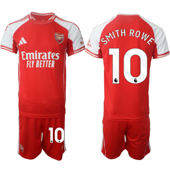 Men's Arsenal F.C #10 Emile Smith Rowe Red 2025 Home Soccer Jersey Suit