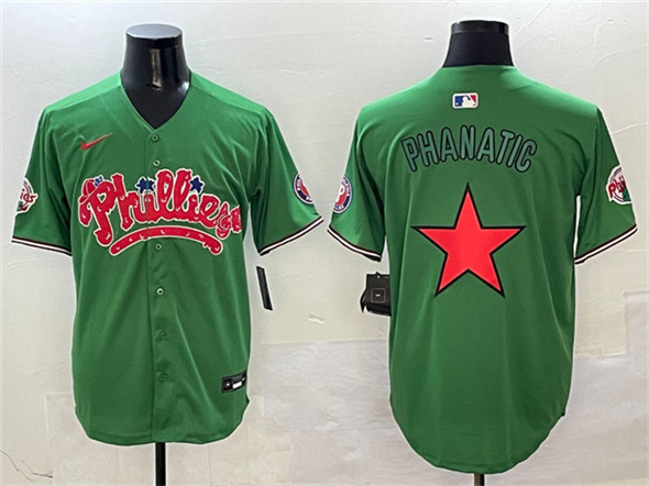 Men's Philadelphia Phillies Green Phanatic Limited Stitched Jersey