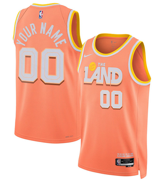 Men's Cleveland Cavaliers Active Player Custom Orange 2025-26 City Edition Swingman Stitched Jersey