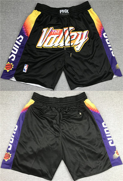 Mens Phoenix Suns Black Shorts (Run Small)