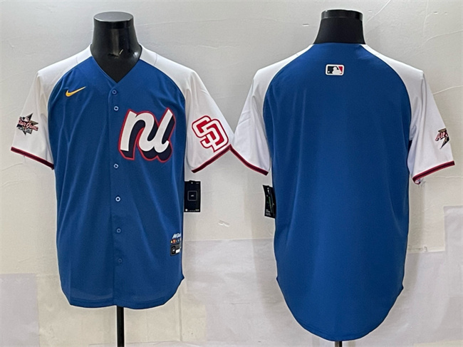 Men's National League San Diego Padres Blank Blue Alternate 2025 All-Star Edition Limited Stitched Baseball Jersey
