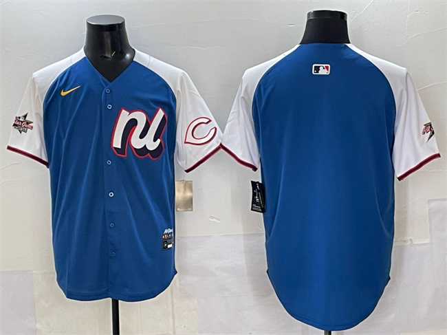 Men's National League Cincinnati Reds Blank Blue Alternate 2025 All-Star Edition Limited Stitched Baseball Jersey