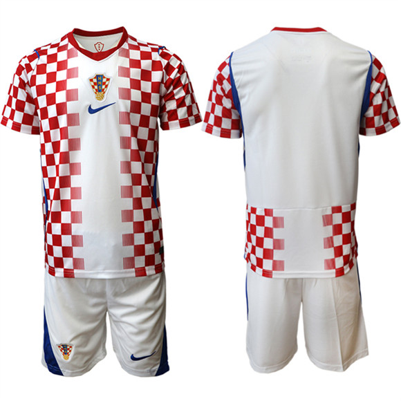Men's Croatia Custom White 2026 World Cup Home Soccer Jersey Suit
