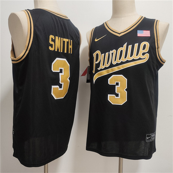 Men's Purdue Boilermakers #3 Braden Smith Black 2026 Vapor Limited Stitched Football Jersey