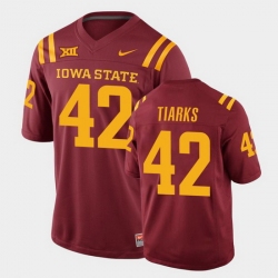 Men Iowa State Cyclones #42 Jack Tiarks College Football Cardinal Replica Jersey
